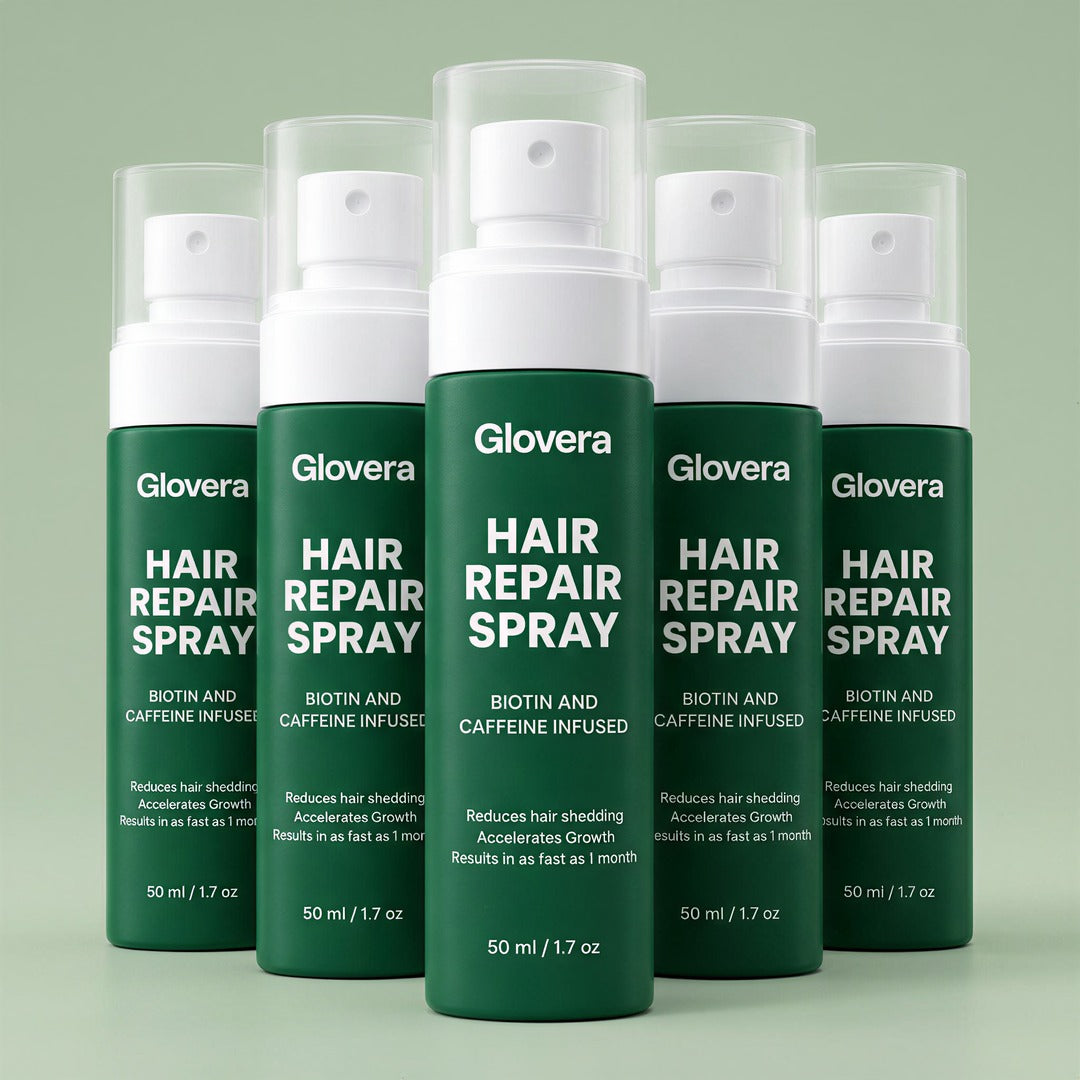 Glovera Spray Reparador para el Cabello - pack 3 + 2 gratis, 5 botes